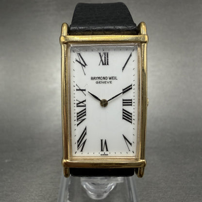 Raymond Weil Tank Watch Women 22mm White Dial Gold Plated Rectangle 5742 Newbatt0