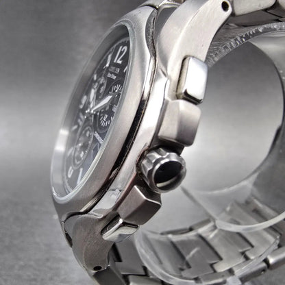 Citizen Eco-Drive Chronograph Watch Men 43mm Black Dial Titanium Date Round Runs2