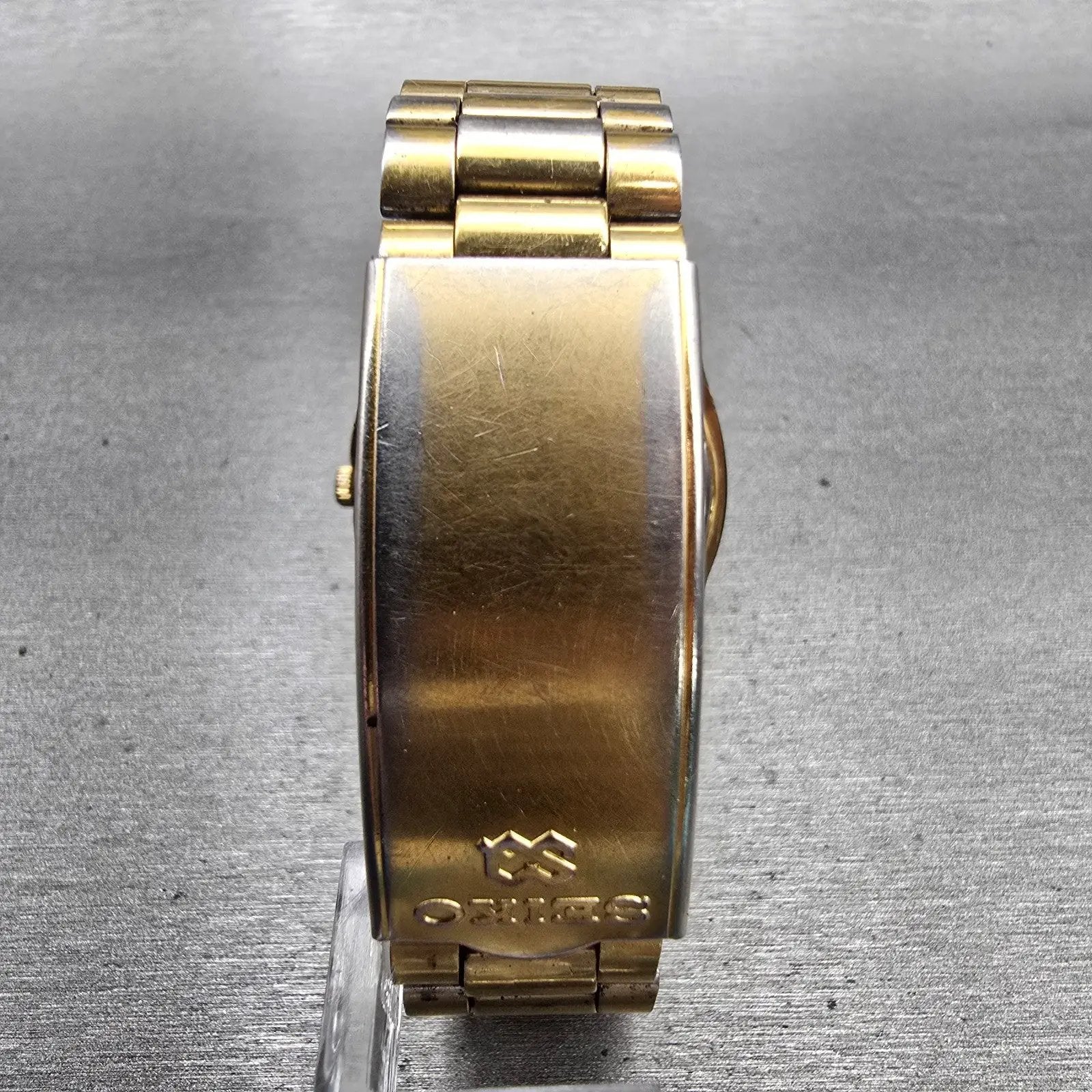 Seiko President Watch Men 35mm Gold Dial Gold Tone Daydate 6923-8080 New Battery7