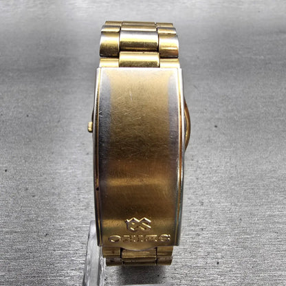 Seiko President Watch Men 35mm Gold Dial Gold Tone Daydate 6923-8080 New Battery7