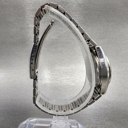 Seiko SQ Watch Women 23mm Silver Dial Silver Tone Daydate Round 85230039 NewBat8