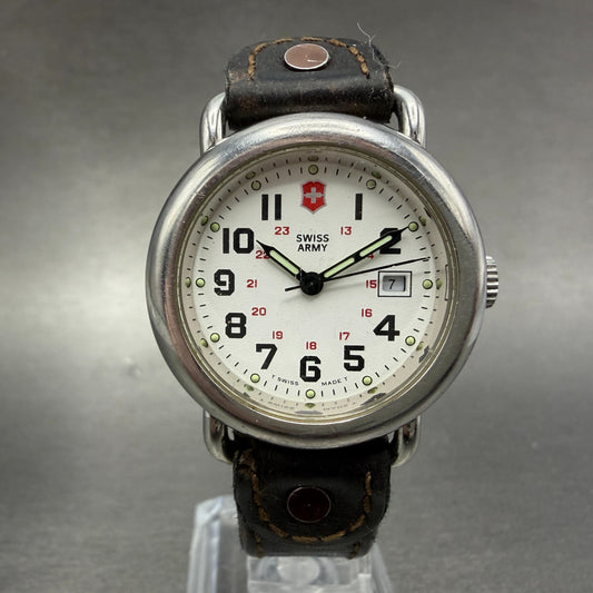 Victorinox Swiss Army Calvary Watch Women 31mm White Dial Silver Tone Date PARTS0