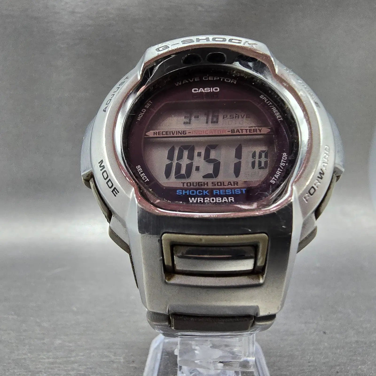 Casio G-Shock GW-600DJ Watch Men 45mm Gray Silver Solar Alarm Chronograph Runs6