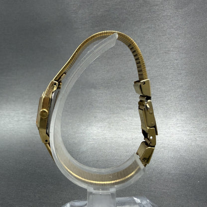 Seiko Watch Women 17mm Brown Dial Gold Tone Rectangle 2C205789 New Battery6