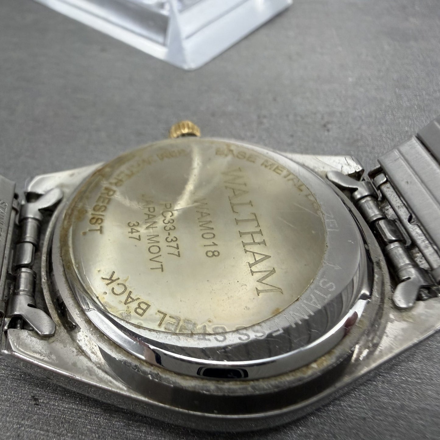 Waltham Watch Men 37mm Silver Dial Two Tone Daydate Round New Battery9