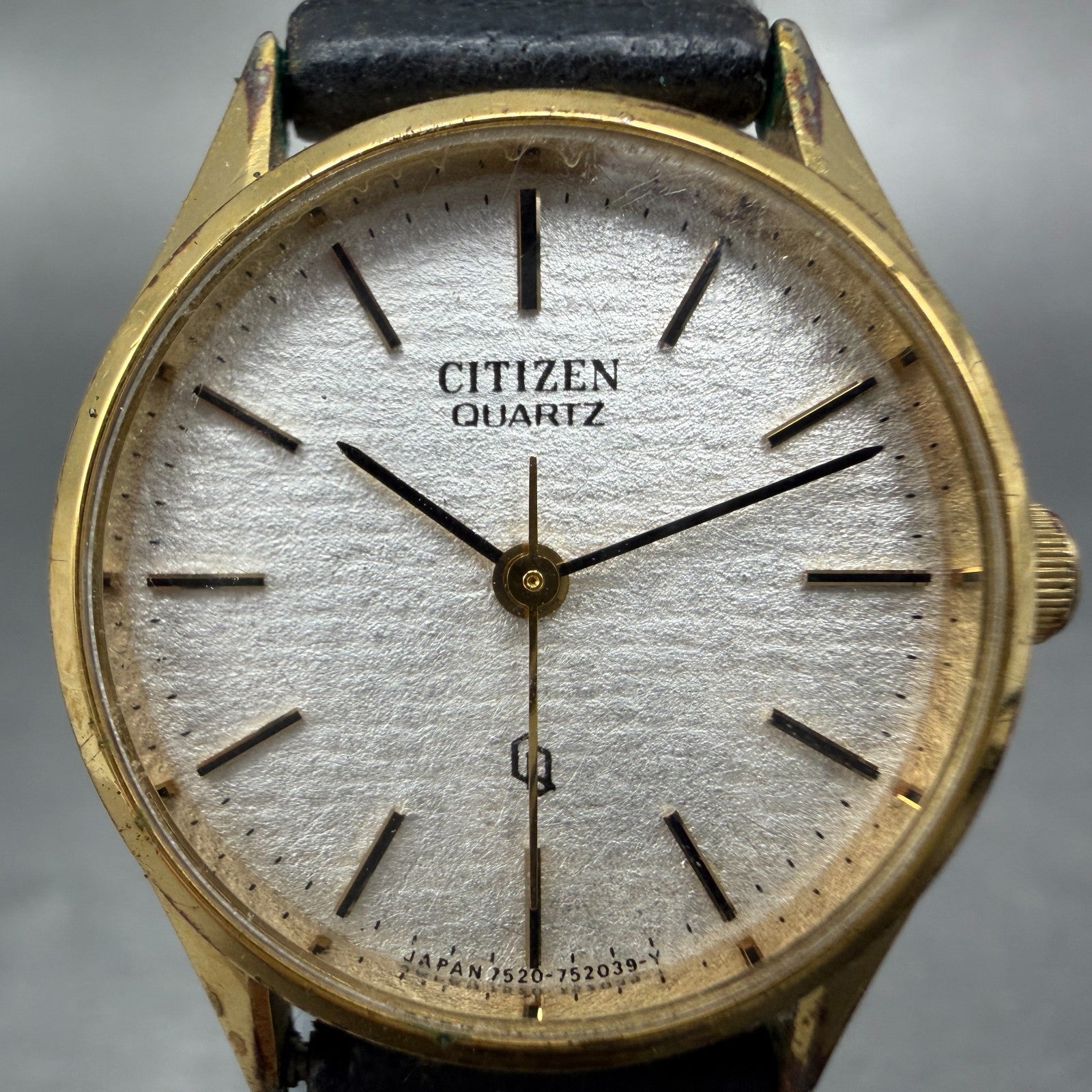 Citizen Watch Women 24mm White Dial Gold Tone Round 4-751159 New Battery VTG1