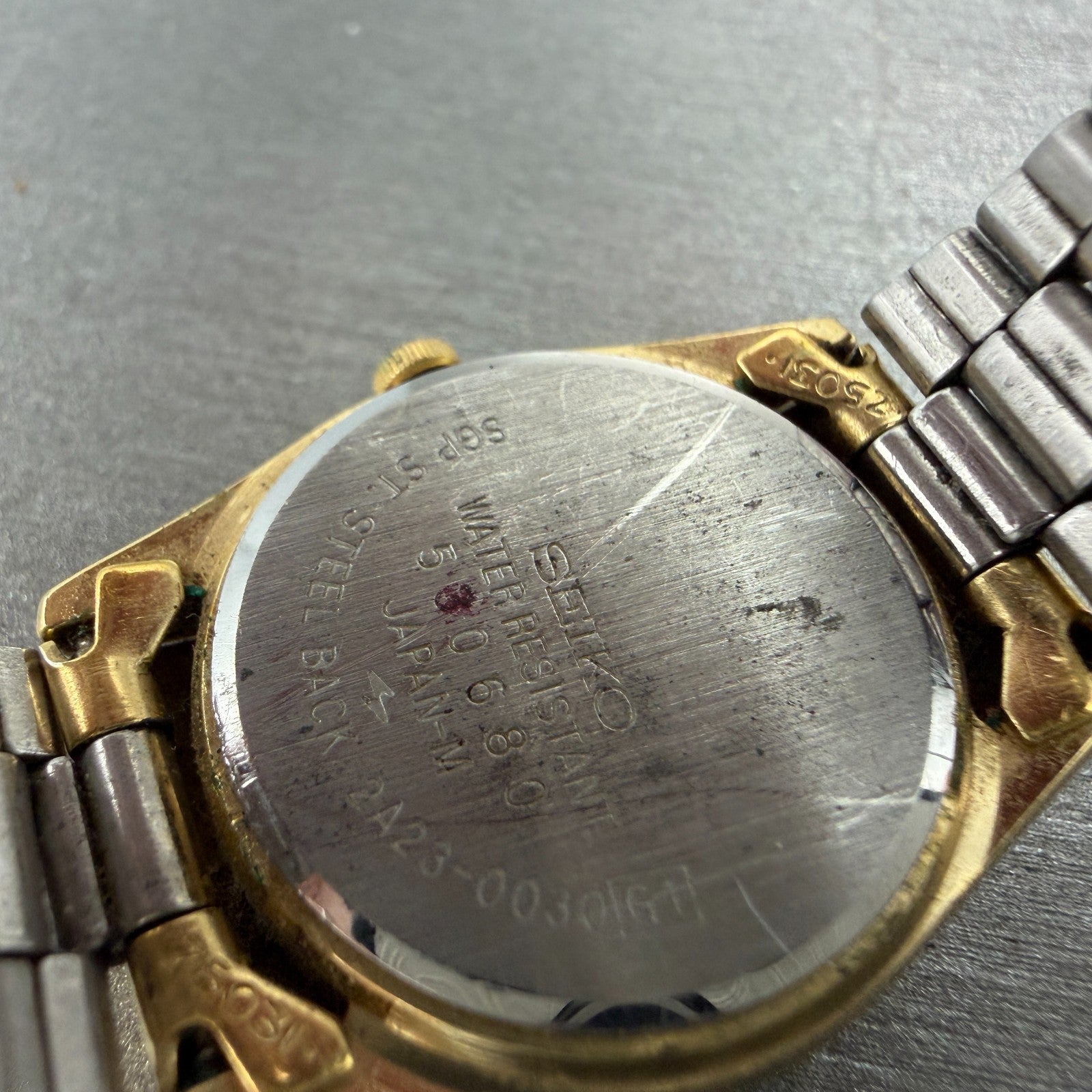 Seiko SQ Watch Women 24mm Champagne Dial Gold Tone Daydate 2a23-0030 New BattLPA9