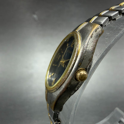 Seiko Pulsar Watch Women 17mm Blue Dial Two Tone Oval 1N00-X057 New Battery2