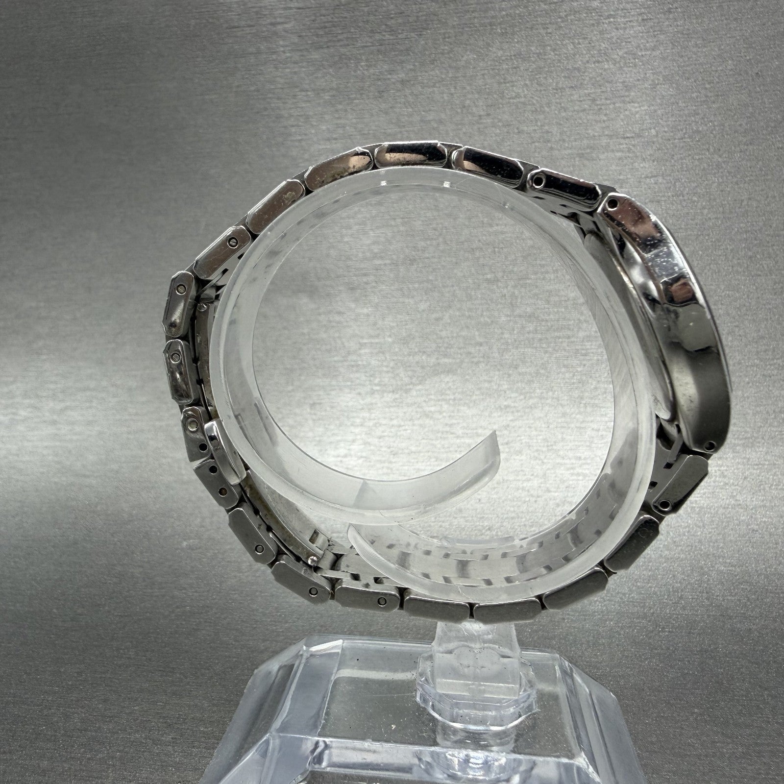 Wittnauer Watch Women 26mm Black Dial Steel Diamond Accents Round New Battery8