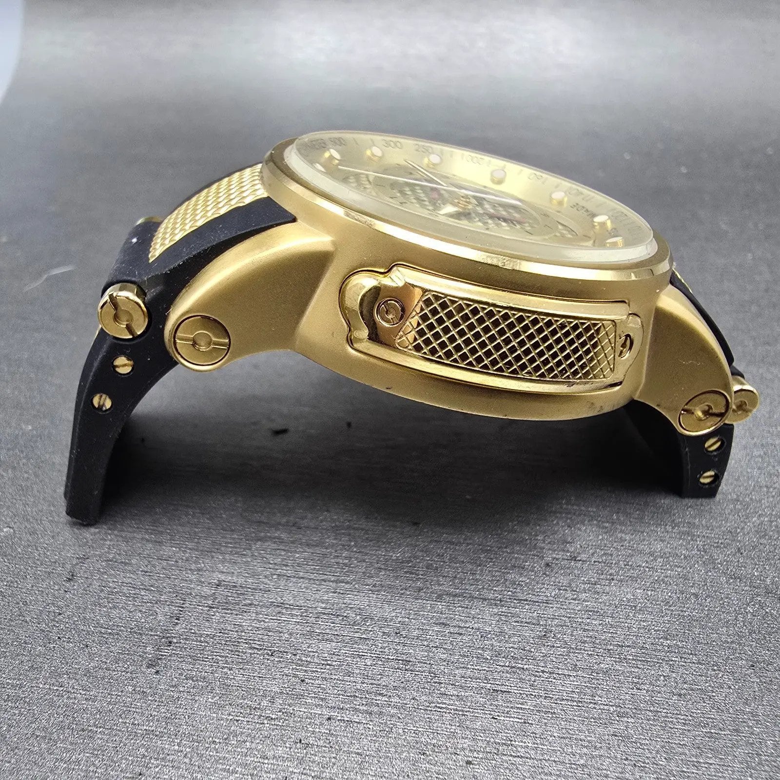 Invicta S1 Chronograph Watch Men 48mm Champagne Dial Gold Tone Date 0899 New Bat5
