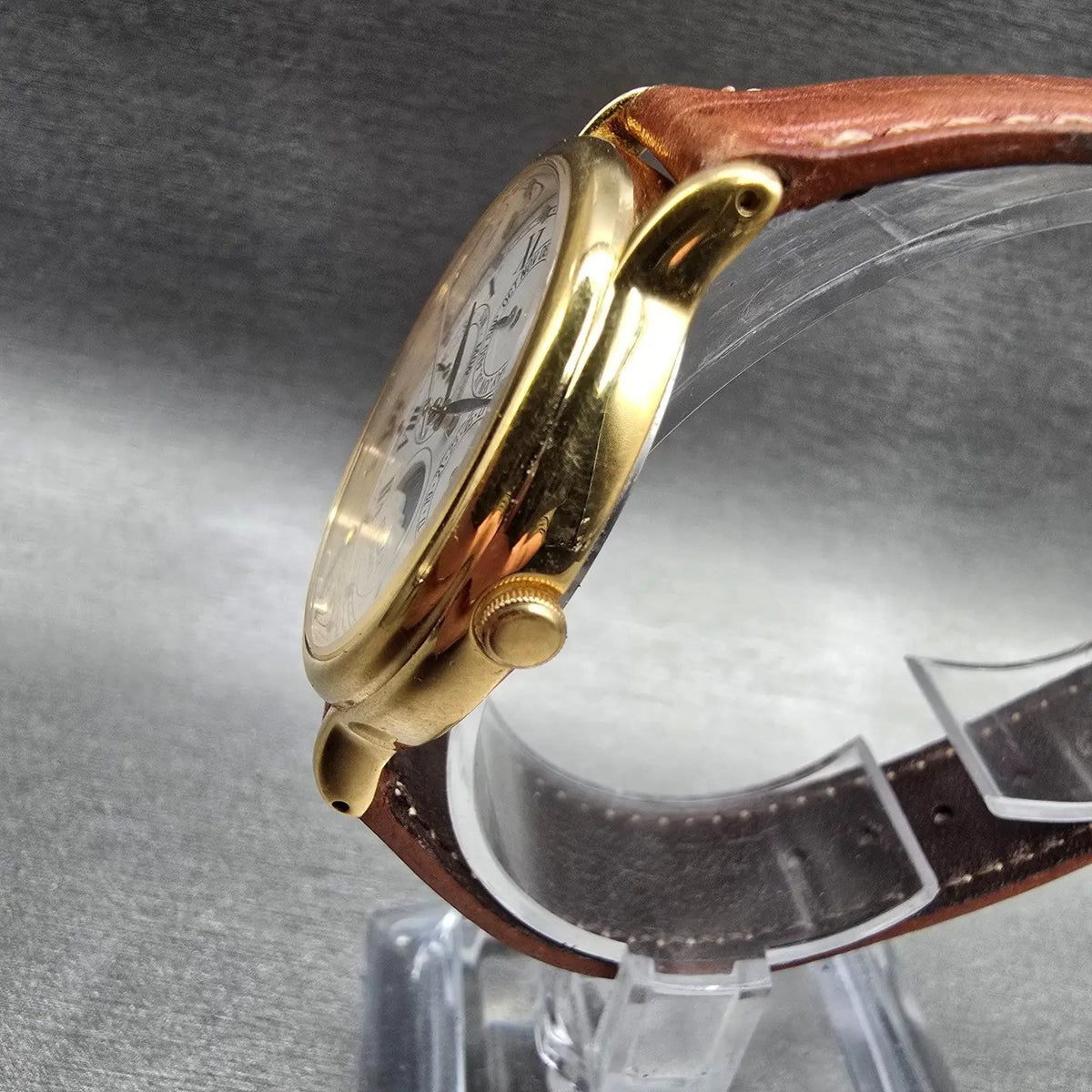 Seiko Pulsar Watch Men 33mm White Dial Gold Daydate V33F-7020 New Battery2
