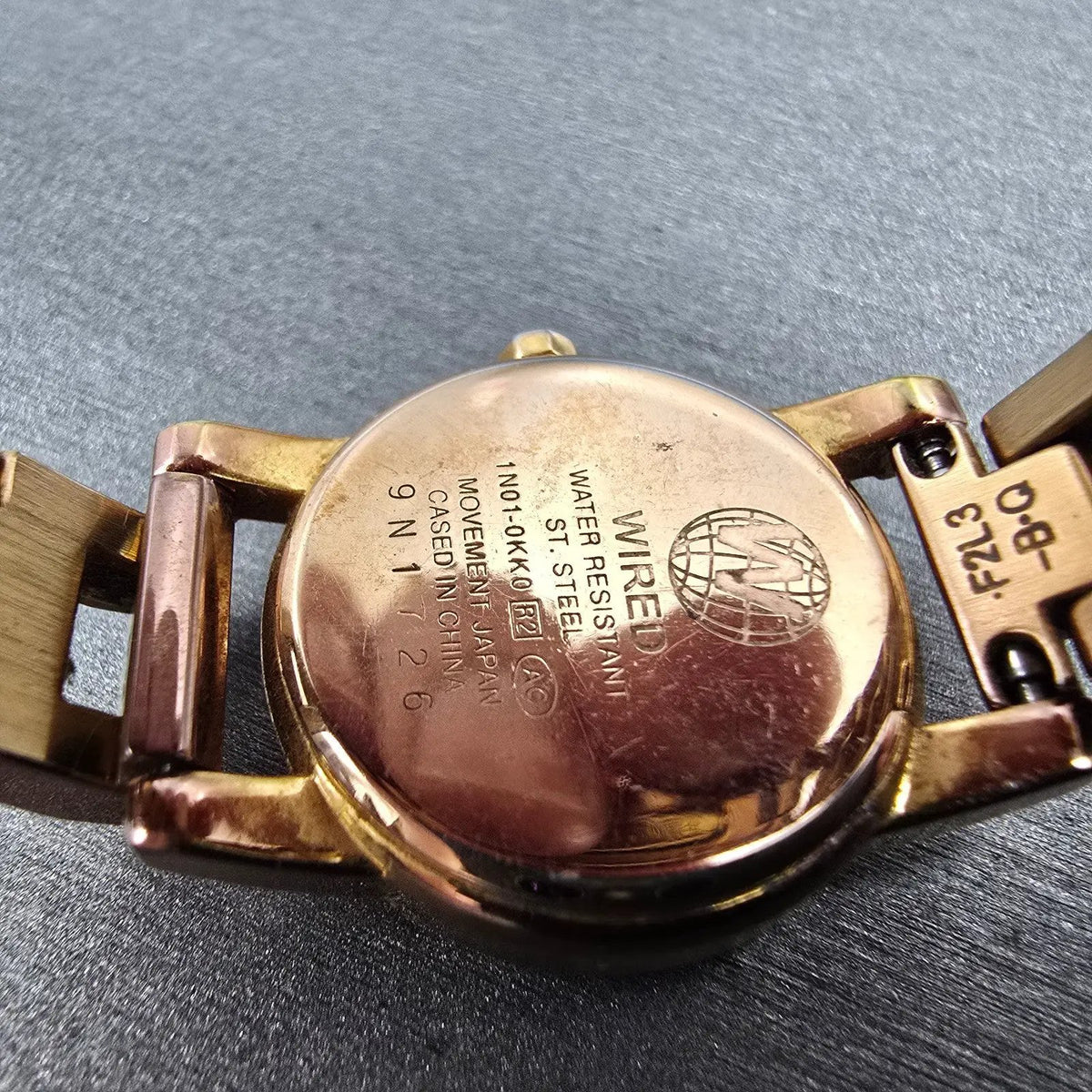 Seiko Wired Watch Women 21mm White Dial Rose Gold Round 1N01-0KK0 New Batt JDM9