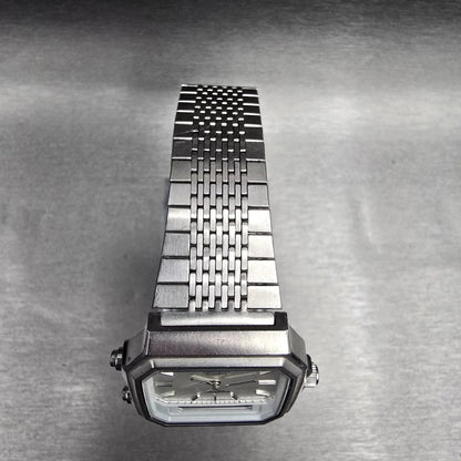 Seiko SilverWave Watch Men 32mm Silver Dial Silver Chrono Alarm H449-5020 NewBat4