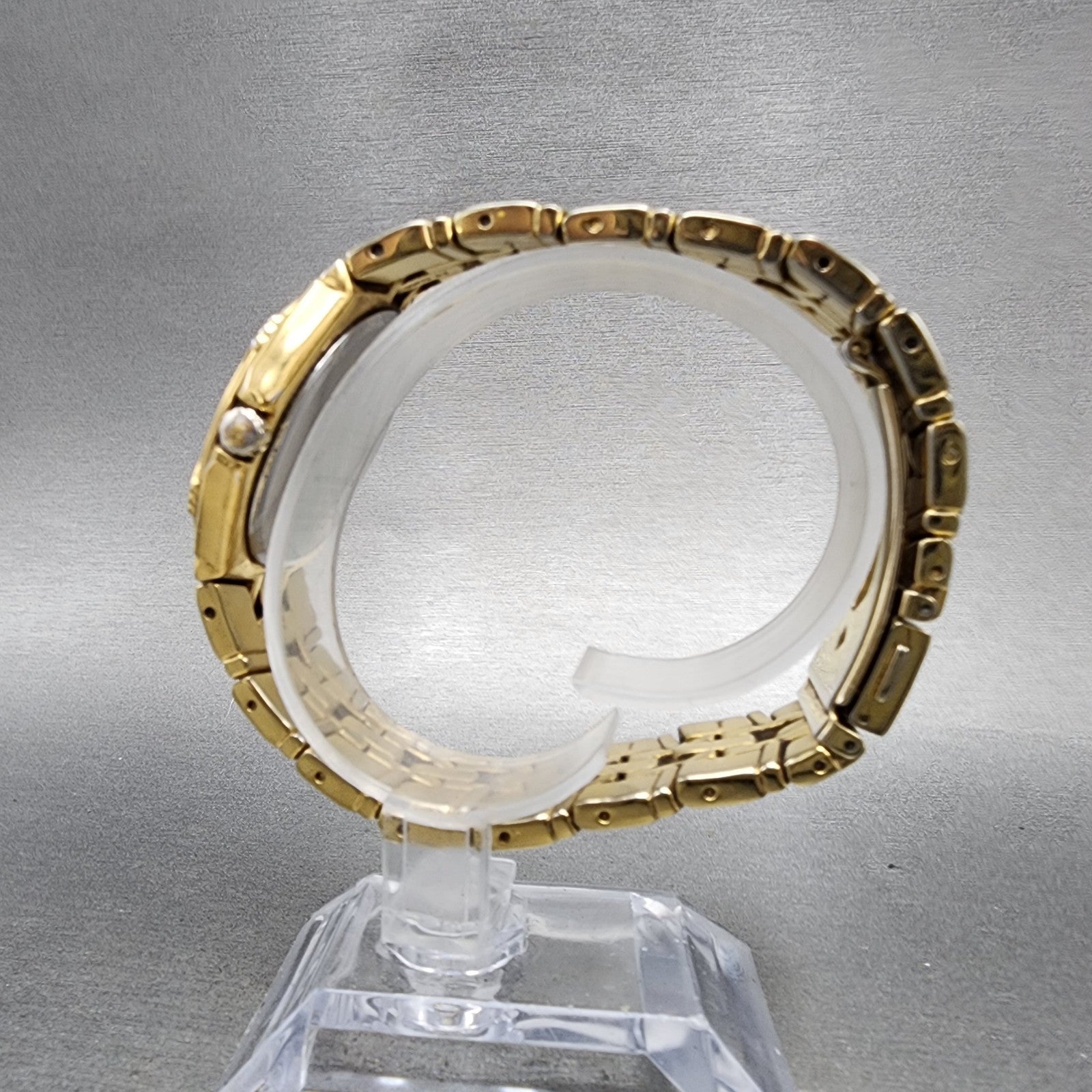 Seiko Watch Men 37mm White Dial Gold Date Round 7N420BD0 New Battery6