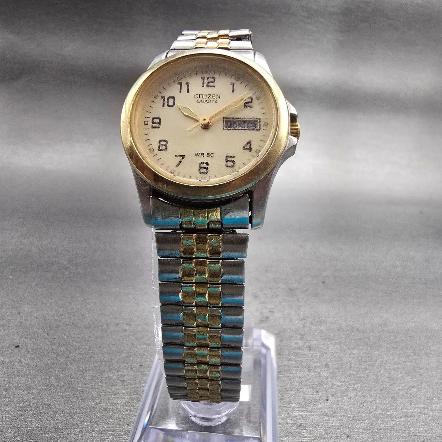 Citizen Watch Women 25mm Champagne Dial Two Tone Daydate 1002-S056047 New Batt5