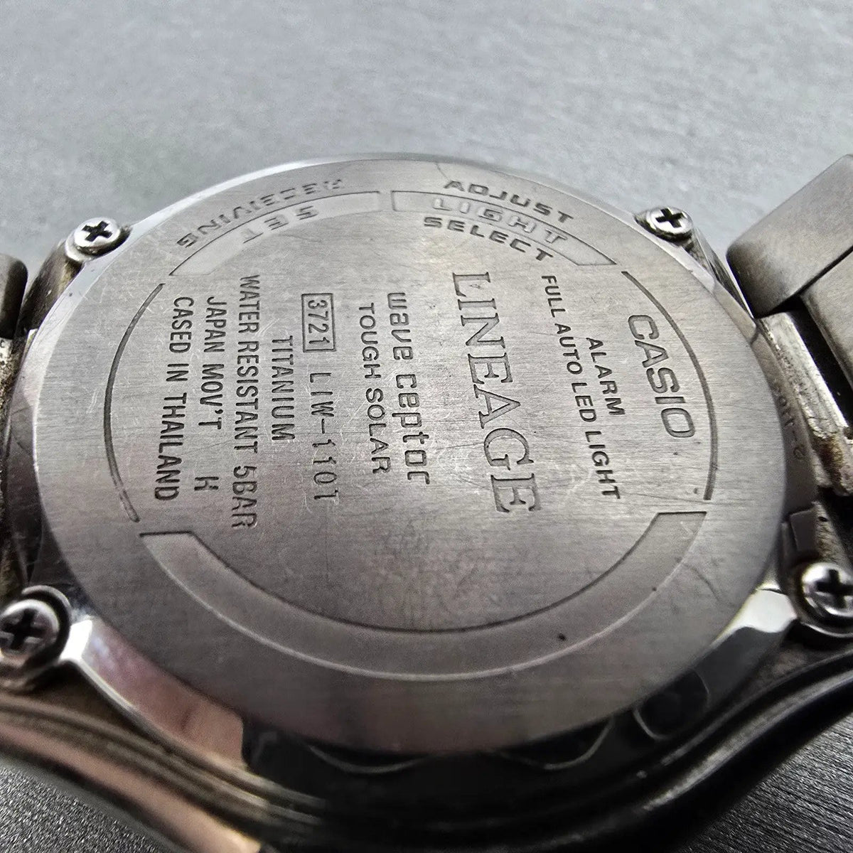Casio Lineage LIW-110T Watch Men 40mm Black Dial Titanium Date Atomic Solar READ10