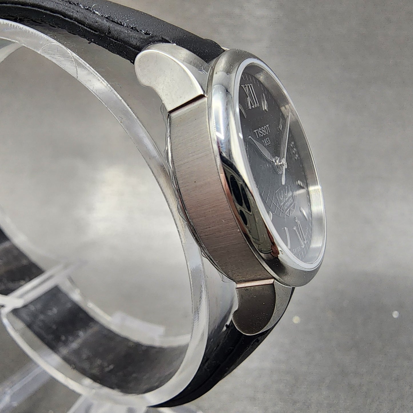 Tissot Le Locle Automatic Watch Women 25mm Black Dial Steel Date Round Works3