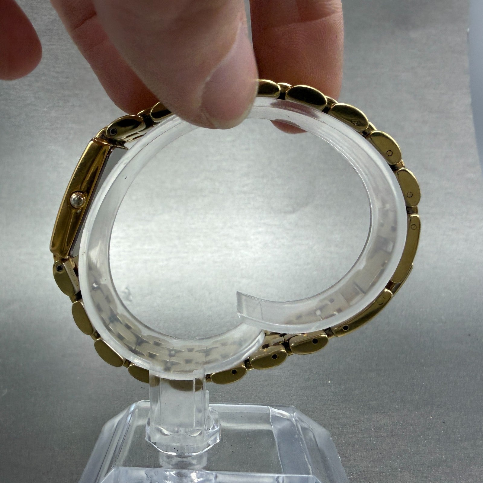 Seiko Tank Watch Women 17mm Champagne Dial Gold Tone 1N00-6B79 New Battery VTG6