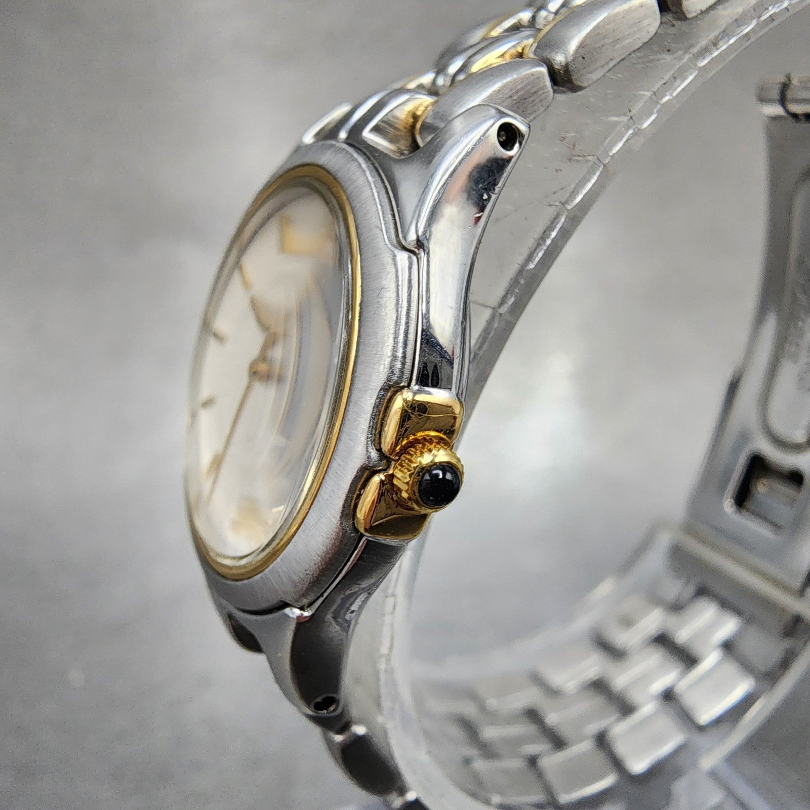 Seiko Exceline Watch Women 23mm Cream Dial Two Tone Round 2J31001A New Battery2