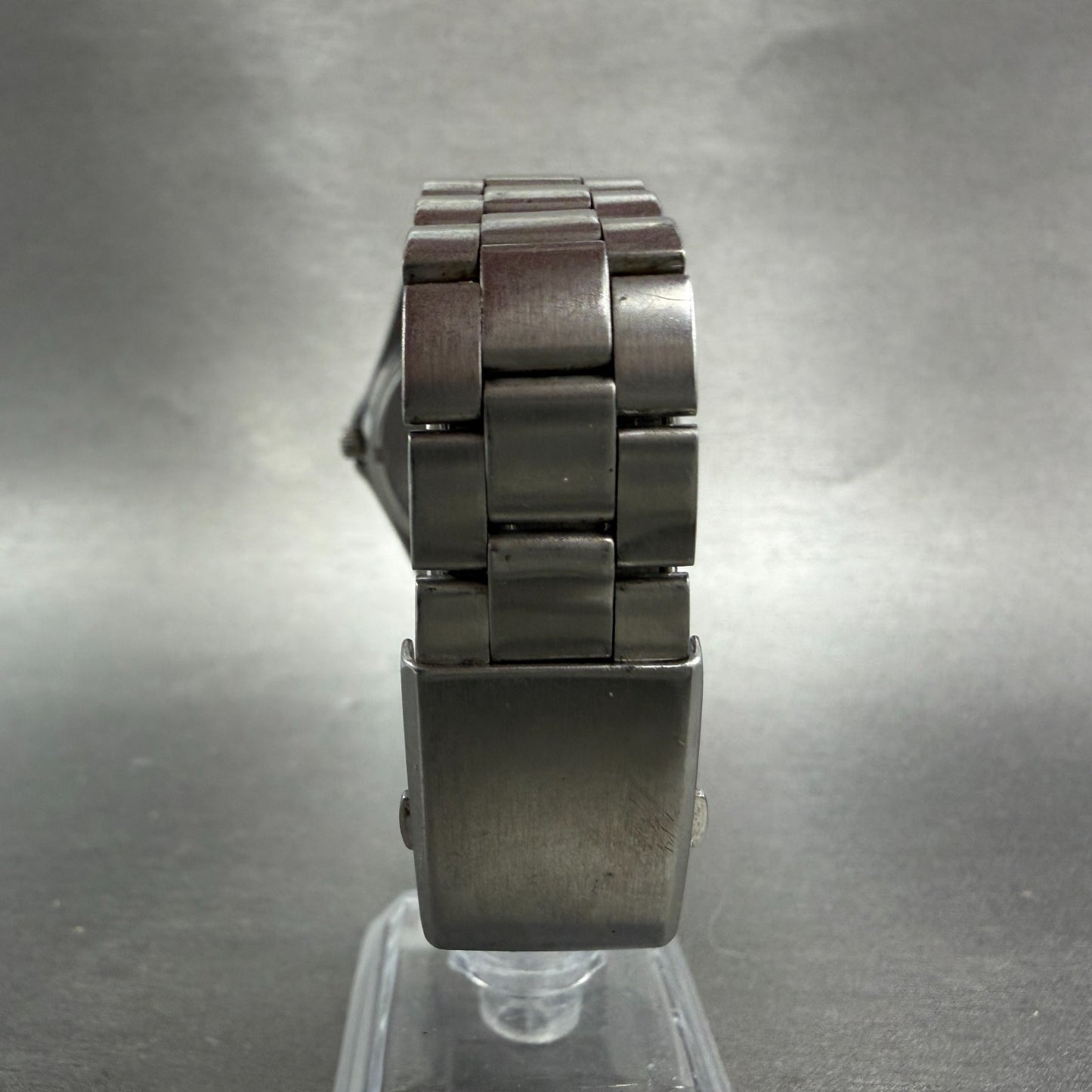 Seiko ALBA Watch Men 35mm Silver Dial Silver Tone Daydate V743-8A10 New Battery97