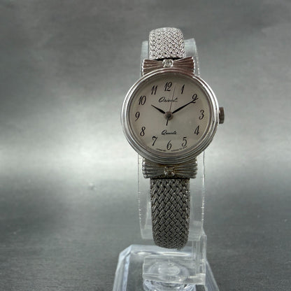 Orient Watch Women 20mm Silver Dial Silver Tone Round AD5377-00 New Battery5