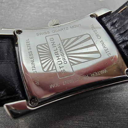 Stührling Gatsby Watch Women 23mm White Dial Silver Tone Rectangle New Battery9