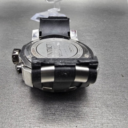 Invicta Pro Diver Chronograph Watch Men 48mm Black Dial Silver Tone Date New Bat9