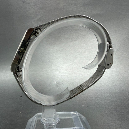 Seiko Playboy Tank Watch Men 25mm Gray Dial Two Tone Date Y102-5340 New Battery6