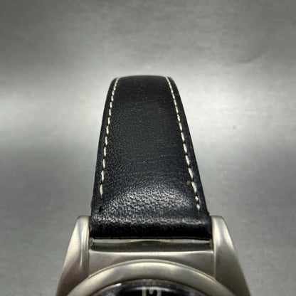 Berney Military Automatic watch Men 32mm Black Dial Steel Date Round Runs Swiss4