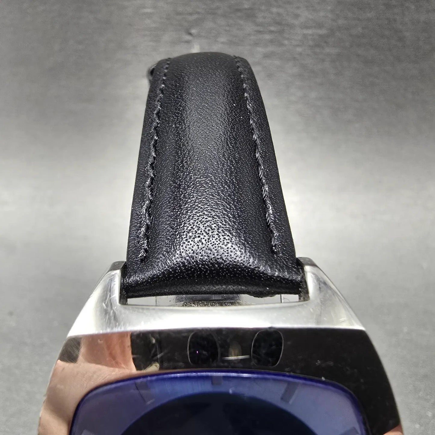 Fossil Big Tic Watch Men 37mm Blue Dial Silver Tone Rectangle JR-7903 NewBattery4