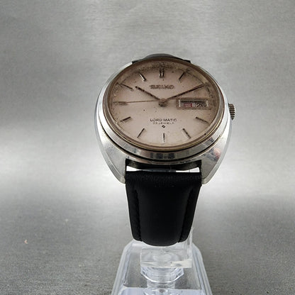 Seiko Lord Matic Watch Men 37mm Silver Dial Silver Tone Daydate Runs READ!!!!!!!5