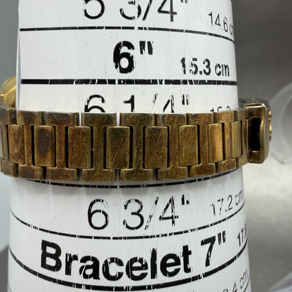 Seiko SQ watch Women 24mm Champagne Dial Gold Tone Daydate 8523-5119 New Battery10