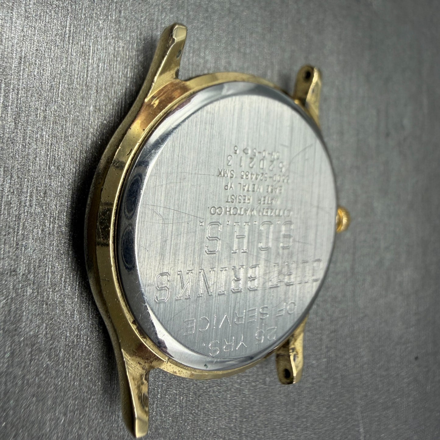 Citizen Watch Men 34mm Champagne Dial Gold Tone Daydate 5500-S24485 PARTS11