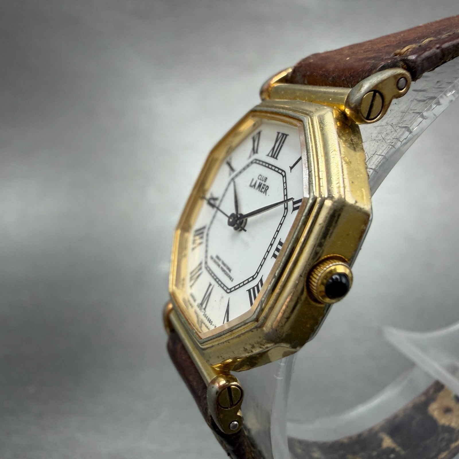 Citizen Club Lamer Watch Women 23mm White Dial Gold Tone Octagon New Battery VTG2