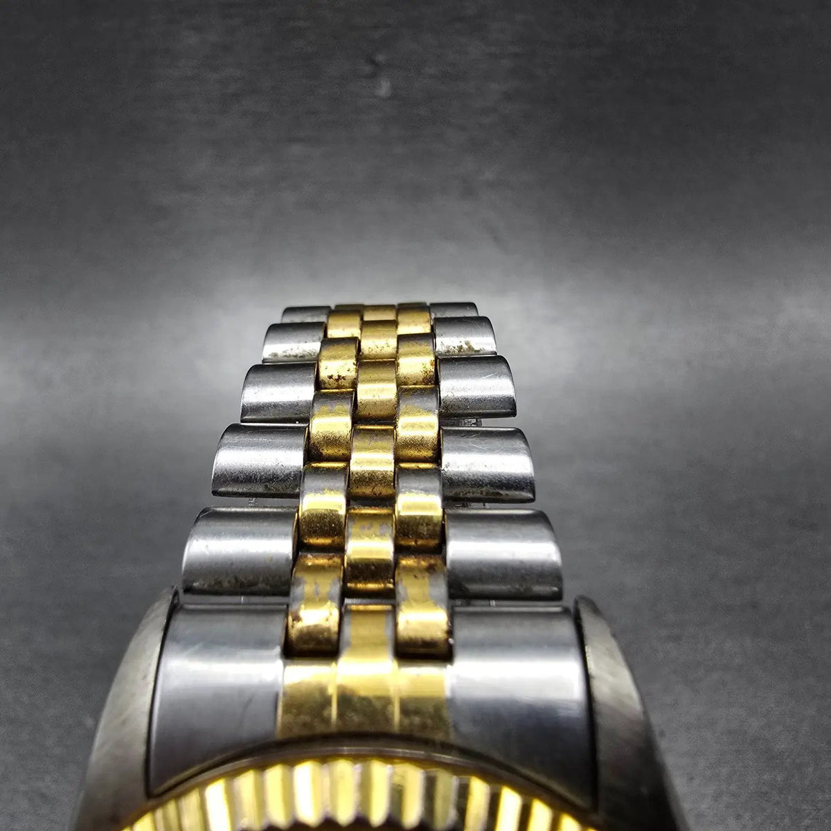 Elgin President Watch Men 38mm Champagne Dial Two Tone Daydate Round New Battery4