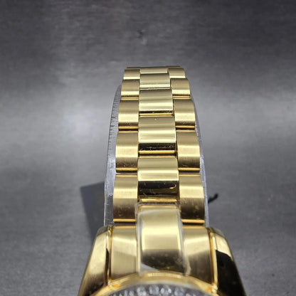 Bulova Watch Women 24mm MOP Dial Gold Tone Round Crystal Bezel 98L315 New batt5