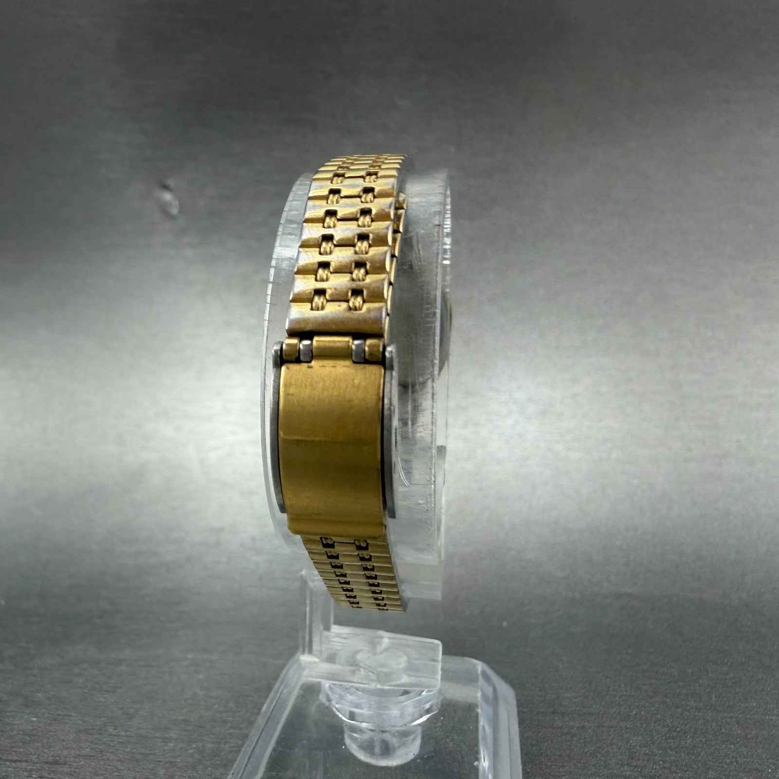 Seiko Tank Watch Women 16mm Champagne Dial Gold Tone 2C20-5969 New Battery7