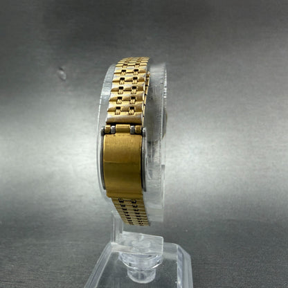 Seiko Tank Watch Women 16mm Champagne Dial Gold Tone 2C20-5969 New Battery7