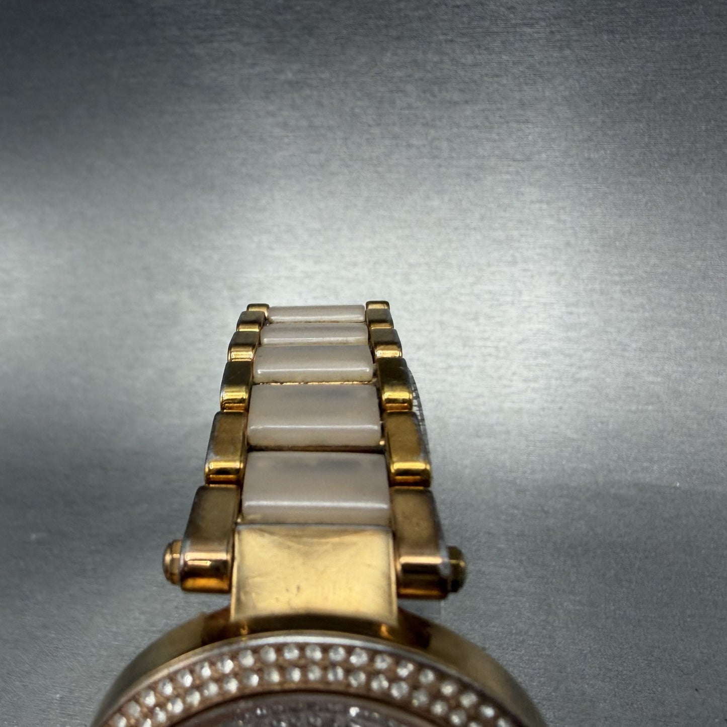 Michael Kors Parker Watch Women 39mm Silver Dial Rose Tone Round New Battery4