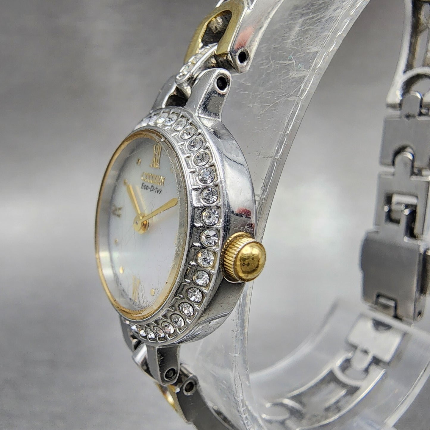Citizen EcoDrive Watch Women 21mm MOP Dial Two Tone Round B023S011043 Runs2