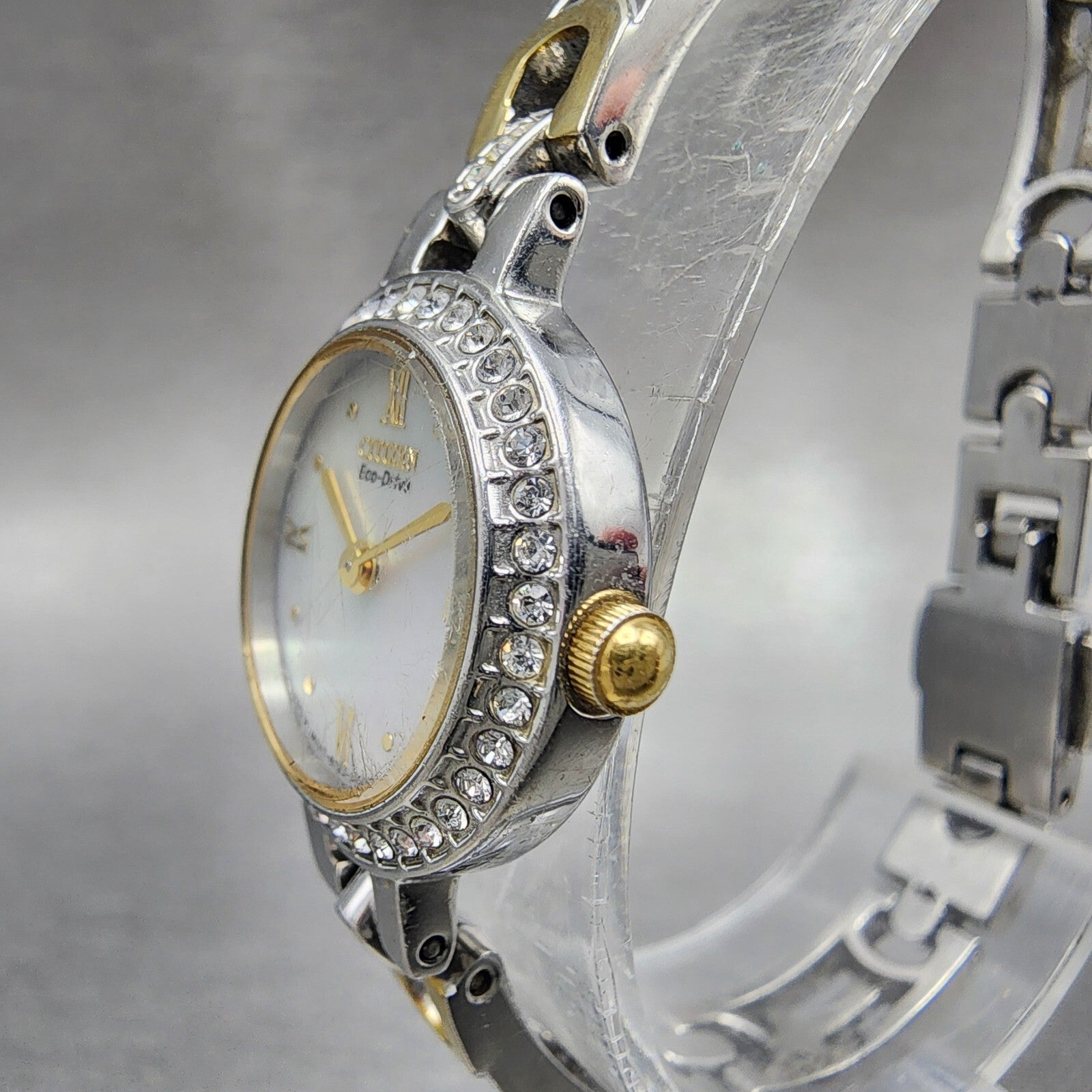 Citizen EcoDrive Watch Women 21mm MOP Dial Two Tone Round B023S011043 Runs2
