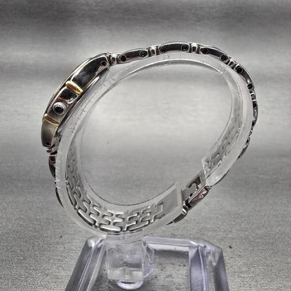 Seiko Exceline Solar Watch Women 22mm MOP Dial Silver Tone Oval V110-5A40 Works6
