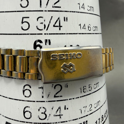 Seiko SQ Watch Women 25mm Gold Dial Gold Tone Daydate Round 2A23-0039 NewBat TPI10