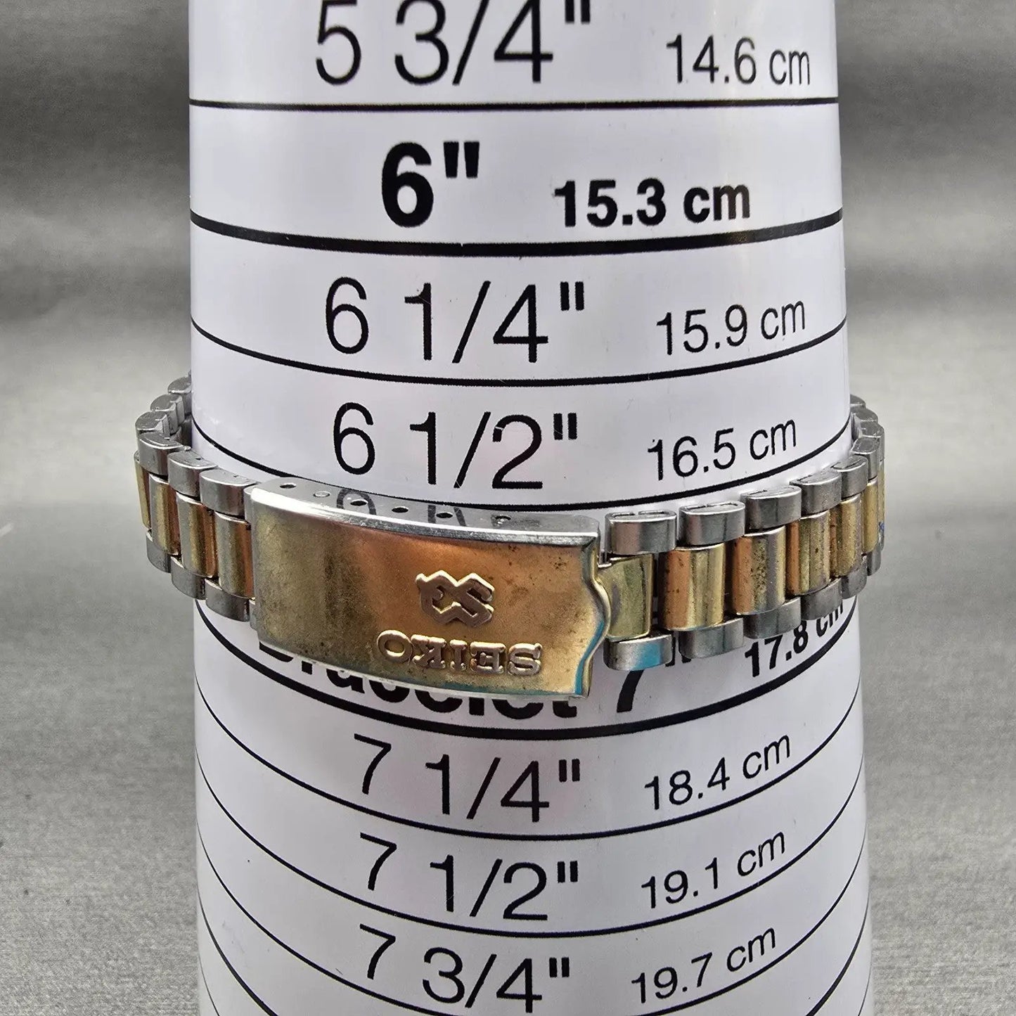 Seiko SQ Watch Women 24mm Silver Dial Two Tone Daydate Round 2626-0159 New Batt9