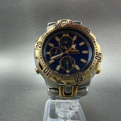 Citizen Solar Tech Chrono Watch Men 40mm Blue Dial Two Tone 0850-H10295 PARTS6