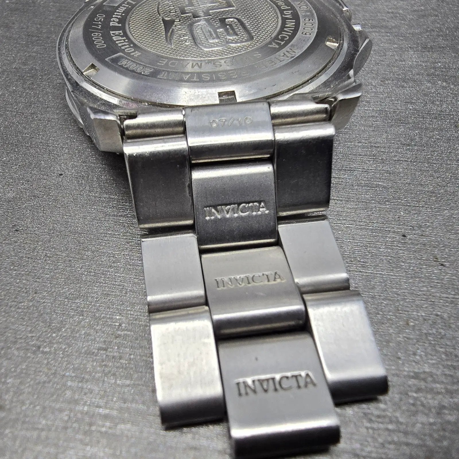 Invicta Pro Diver Watch Men 43mm MOP Dial Silver Tone Date 5009 PARTS NO CROWN16