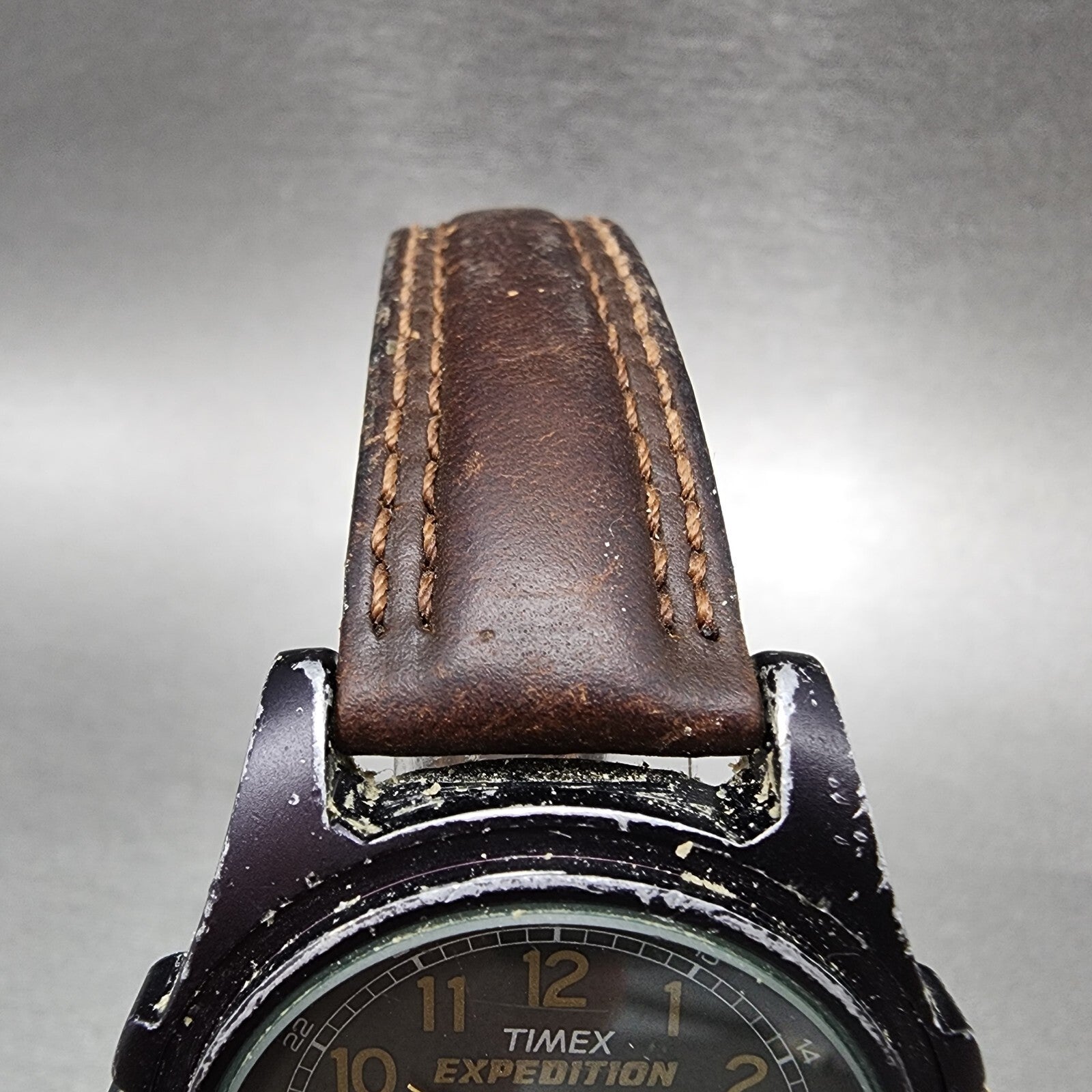 Timex Expedition Watch men 37mm Green Dial Brown Tone Date Round New Battery4
