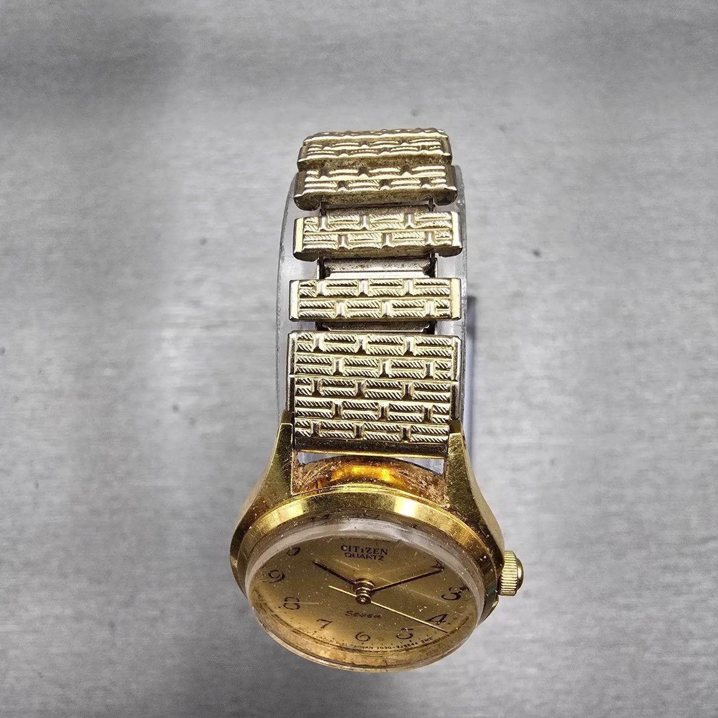 Citizen Seven Watch Women 22mm Gold Dial Gold Tone Round 2030-041682 New Battery4