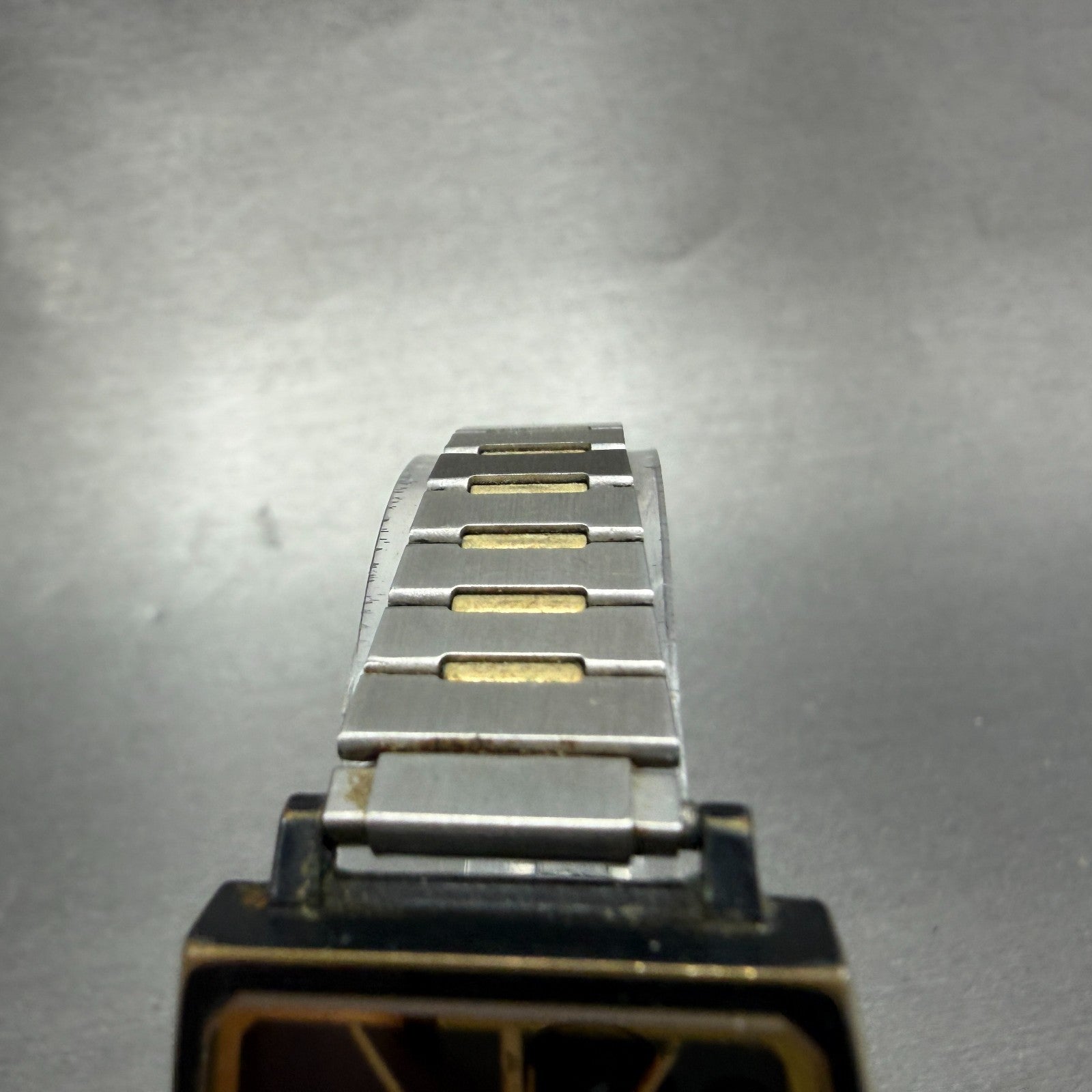 Citizen CQ Tank Watch Men 26mm Black Dial Black & Gold Tone 3630-891309 PARTS5