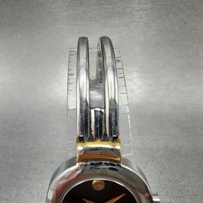 Movado Harmony Watch Women 23mm Black Dial Two Tone Round 97 A1 809 A PARTS5